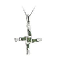 Connemara Marble St Bridgits Cross and Sterling Silver (2)